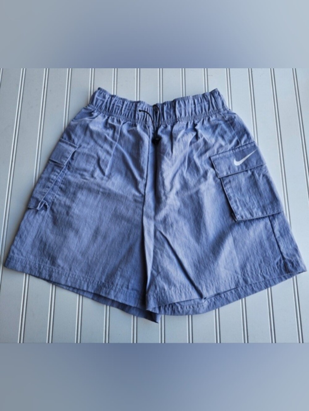 Nike Women's Cargo Shorts XS Lavender High Rise Loose Fit Drawstring